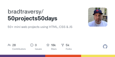 50+ mini web projects using HTML, CSS & JS