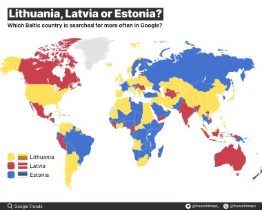 Litwa, Łotwa czy Estonia? - Który z krajów jest najczęściej wyszukiwany na świecie?